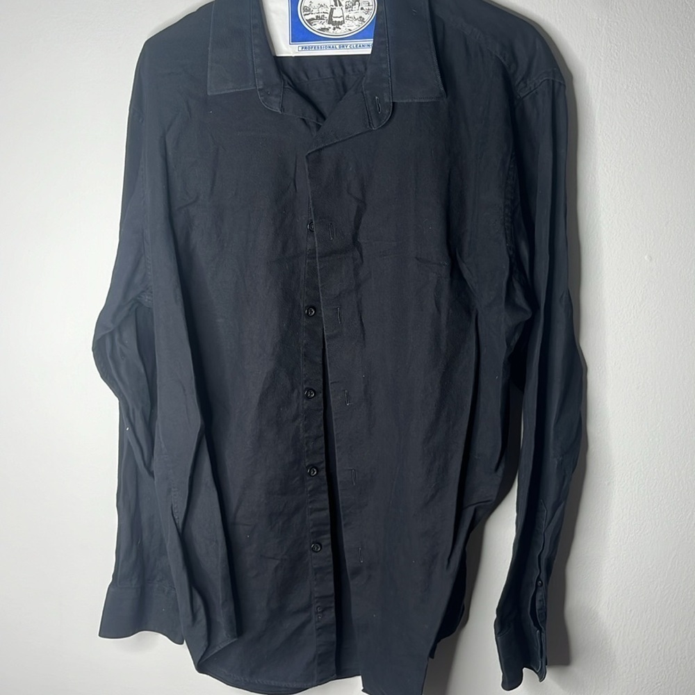 Men’s Apt. 9 Black Button Up Shirt Large